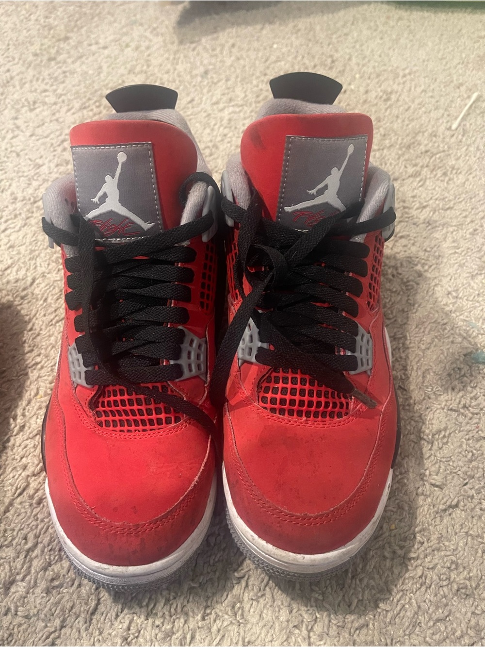 Jordan 4 Toro Bravo Retro Red and Black Sneakers